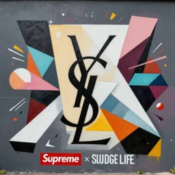 Supreme x YSL x Sludge Life profile picture by Sachin Teng, asymmetrical, Organic Painting ,geometric shapes, hard edges, energetic, graffiti, street art:2 by Sachin Teng:4