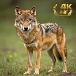 professional photograph of a brown red wolf, high quality, hd, 8 k, 4 k, magnificent, award - winning, nature, nature photography, awe - inspiring, highly detailed, amazing