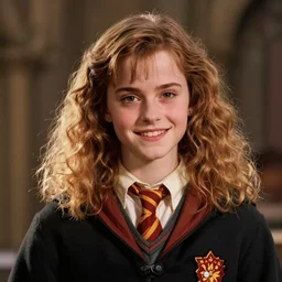 painting. [ young ] emma watson as hermione granger 2 0 0 4. prisoner of azkaban. cheerful. happy. smiling. art by william adolphe bouguereau. during golden hour. extremely detailed. beautiful. 4 k. award winning.