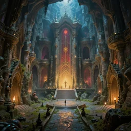 the most amazing dream you ever had about a fantasy dungeon, hyper realistic, concept art, intricate, hyper detailed, smooth, ambient volumetric lighting, high contrast, vibrant, hd, octane, jim burns, roger dean, bruce pennington, moebius