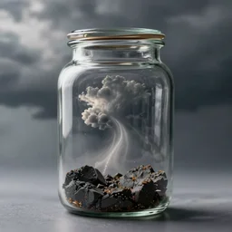 storm in a jar, cinematic, detailed, hd