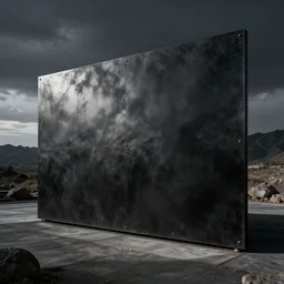 very very very very black sheet of metal