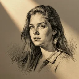 milt kahl sketch of ashley olson