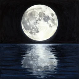 moon reflected in the sea drawing by richard corben
