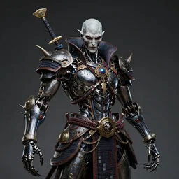 beautiful evil fantasy character portrait, ultra realistic, cyborg, wide angle, intricate details, samurai artifacts, highly detailed by peter mohrbacher, hajime sorayama, wayne barlowe, boris vallejo, aaron horkey, gaston bussiere, craig mullins