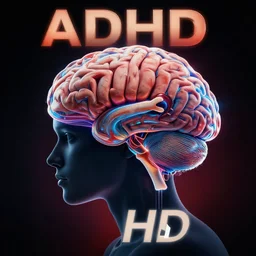 adhd brain, movie poster, in style of james jean