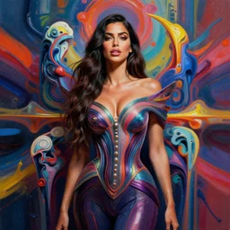 mia khalifa fantasy intricate artwork by tooth wu and wlop and beeple, greg rutkowski, very coherent symmetrical artwork, cinematic, hyper realism, high detail, octane render, unreal engine, 8 k, vibrant colors, smooth gradients, high contrast, depth of field by jacek yerka, mariusz lewandowski, houdini algorithmic generative render, abstract brush strokes, masterpiece, edward hopper and james gilleard, zdzislaw beksinski, mark ryden, wolfgang lettl, hints of yayoi kasuma, octane render, 8 k