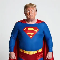 fat donald trump dressed up as supergirl for halloween