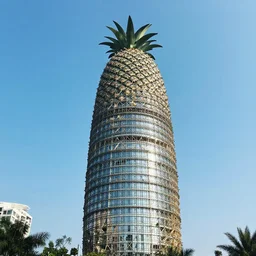 a pineapple skyscraper