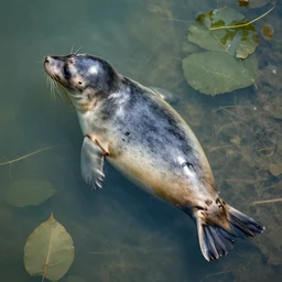 seal melted leaf liquephotographs submerged digitalart