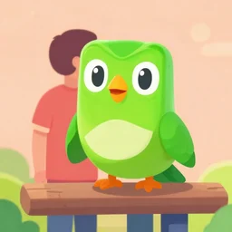 duolingo bird with dad body