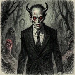 disturbing grunge still of a lovecraftian demon infested steve buscemi, crayon horror art in dark and muted colors, by arthur adams, by tom bagshaw, by mike allred, by kikuchi hideyuki