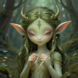 a cute forest elemental, with fingers, fantasy, intricate, elegant, highly detailed, digital painting, artstation, concept art, wallpaper, smooth, sharp focus, illustration, art by artgerm and greg rutkowski and elon musk