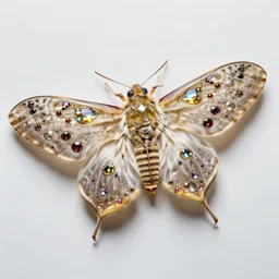 high quality macro photo gelatinous furry moth! jeweled gorgeous! highly detailed david ligare elson peter cinematic blue neon lighting high quality low angle hd 8k sharp shallow depth of field