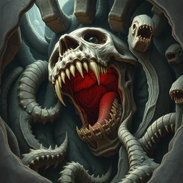 labyrinth full of teeth, highly detailed, beksinski, sharp focus, illustration, 8 k