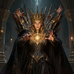throne of glass fantasy portrait of a magician casting a spell, d & d, high fantasy, detailed, digital art, artstation, smooth, sharp focus, art by artgerm, greg rutkowski, alphonse mucha