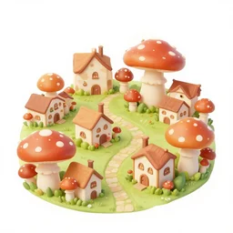 a mushroom village