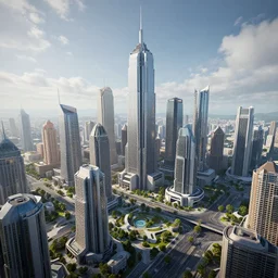 A futuristic city. Unity Engine.