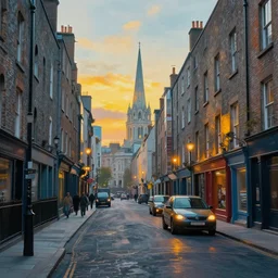 dublin painted by atey ghailan, cinematic, masterpiece