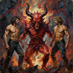 an expressionist painting of hell by george fiddes watt and john laviers wheatley trending on pixiv and rendered in cinema 4 d