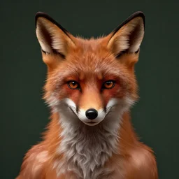 studious librarian animal fox fantasy anthropomorphic character - face portrait, unclad, raphael lacoste, eddie mendoza, alex ross, concept art, matte painting, highly detailed, rule of thirds, dynamic lighting, cinematic, detailed, denoised, centered