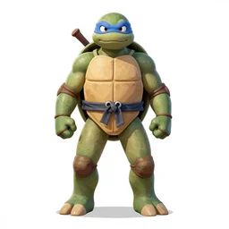 detailed illustration of a ninja turtle, by mico suayan, full body