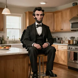 The Ghost of Abraham Lincoln sitting in my suburban kitchen