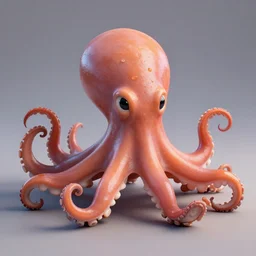 smile octopus, octane render
