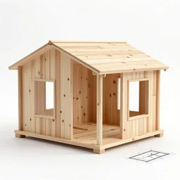 casa prefabricada, muchas curvas, madera, natural, croquis, diseno,
