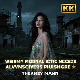 a beautiful young asian woman in abandoned industrial city at night, dark moody lighting, by jeremy mann and alphonse mucha, dramatic lighting, ethereal, stunning, breathtaking, awe - inspiring award - winning, 8 k, trending on artstation