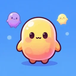 trending on art station, cute jelly bean creatures cartoon,