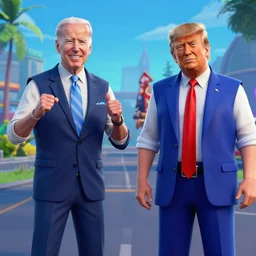 Joe Biden and Donald Trump in Fortnite