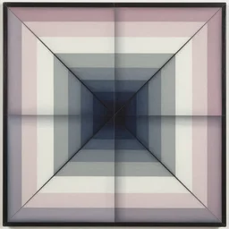 geometric square by shusei nagaoka, david rudnick, airbrush on canvas, symmetry