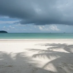 a beautiful photo of sea in thailand with white sand