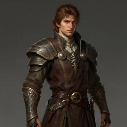 concept art, portrait :: young man :: expensive medieval clothes, brown hair :: high detail, digital art, fantasy, RPG