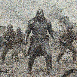 historical photograph of Doomguy amongst allied soldiers at the D-day invasion