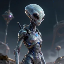 first human contact with an alien, digital art, trending on artstation