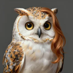 emma stone as an owl, artwork by mark brooks,