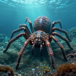 a monstrous arachnid lurking in the ocean depths, digital art, epic, sci - fi, hyper detailed, smooth, unreal engine 5, sharp focus, ray tracing