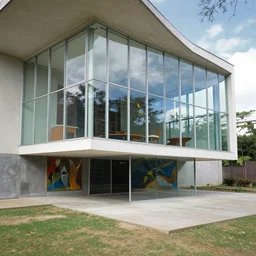casa de vidro, lina bo bardi, painting by atey ghailan, masterpiece