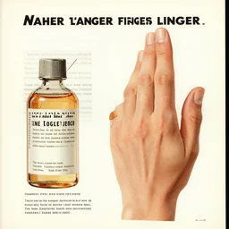 vintage advertisement for a tonic that makes fingers longer, high resolution scan
