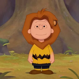 charlie brown in the lion king, animated,