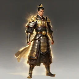 a digital concept ar by artgerm and greg rutkowski. clear portrait of a lonely attractive men in uniform of tang dynasty!! heavy armored cavalry of the tang dynasty!! light effect. hyper detailed, character concept, full body!! dynamic pose, glowing lights!! intricate, elegant, artstation, concept art, smooth, sharp focus, illustration