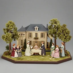 a diorama in the style of frances glessner lee