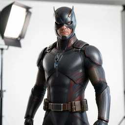 still photo of darkhawk, studio lighting, unreal engine 5 quality render, photorealistic portrait, highly detailed, bright studio setting, crisp quality and light reflections