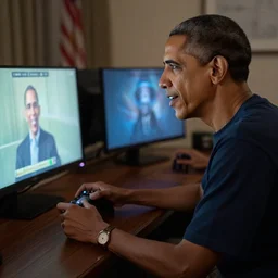 barack obama playing video games