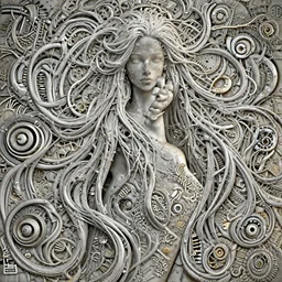 the white lady with long hairs, art by James Jean and Wayne Barlowe, high detail, cinematic, cgsociety 8k
