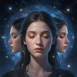 The true reality hides behind closed eyes United The Divine Trinity of Mind ,space & time 4k very intriguing Sapiential Divine A.i Assistance number of outputs 4