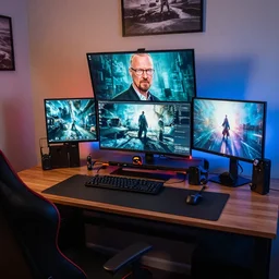 walter white gamer setup