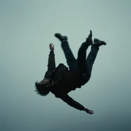 man falling from the sky, creepy found footage
